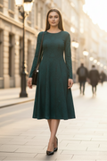 Chic Charming Teal Green Midi Dress