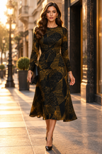 Original Hand-Drawn Art Midi Dress