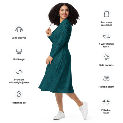 Birthday Teal Green Dress Elegant Womens Dress - Apparelhue