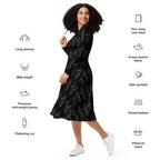 Artistry Figure Print Midi Dress