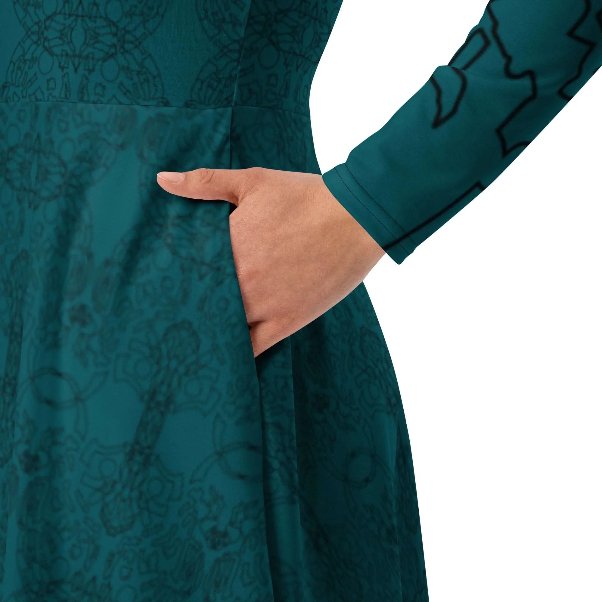 Teal Green Midi Dress