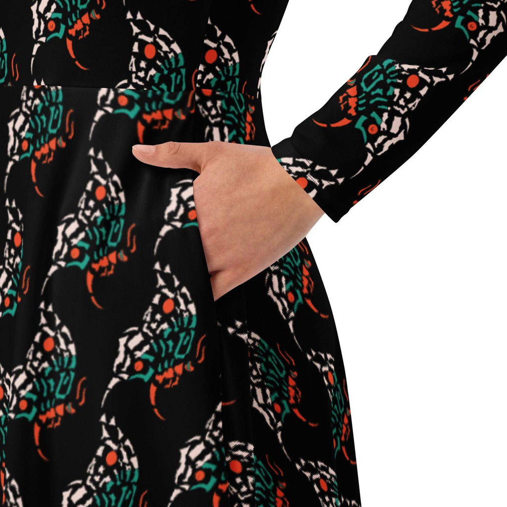 Long Sleeve Printed Dress