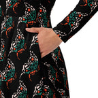 Long Sleeve Printed Dress