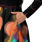 elegant art dress bold print design modern fashion look