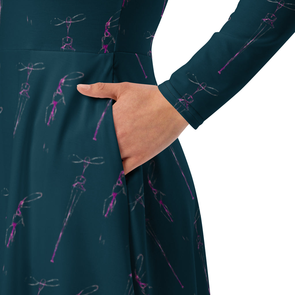 statement midi dress with heels styling