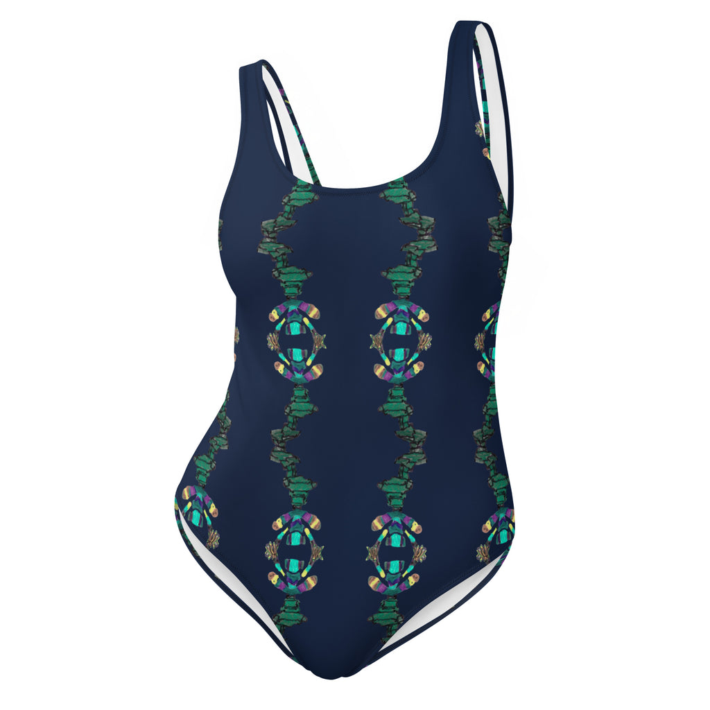 Symmetrical print luxury swimwear