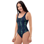 Wearable art swimsuit with modern elegance