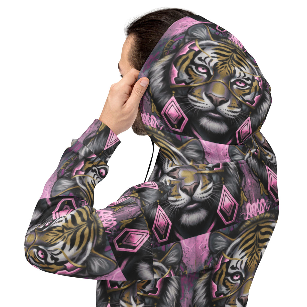 urban fashion geometric hoodie look