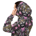 urban fashion geometric hoodie look