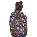 abstract geometry hoodie design close up