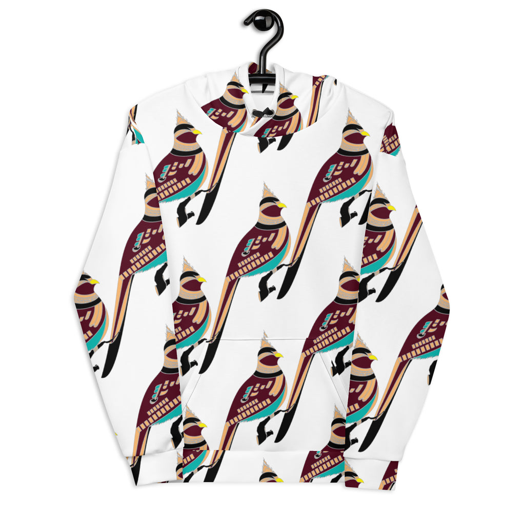 Bird Art Print Hoodie for Women