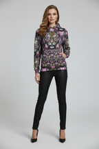 Geometric Tiger Print Hoodie