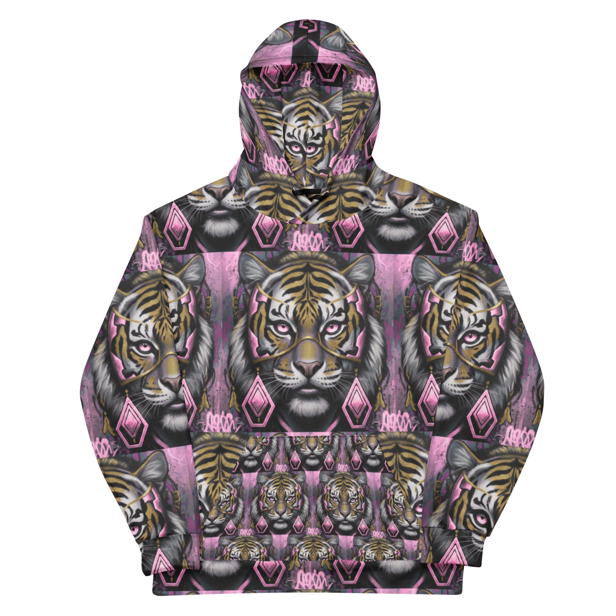 sharp line abstract hoodie close view