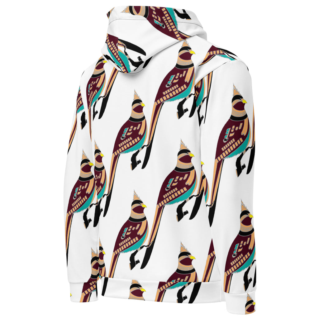 Bird Art Print Hoodie for Women