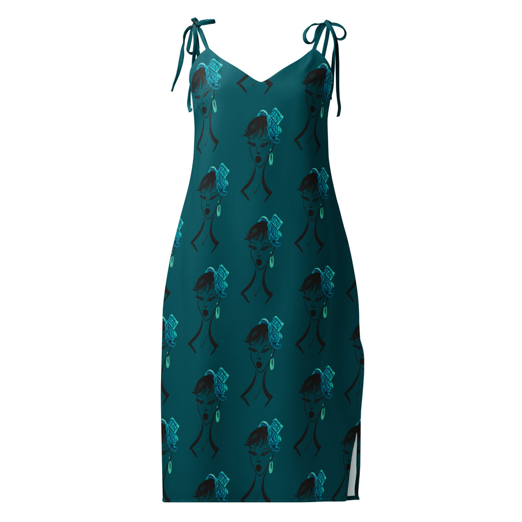 Elegant tie strap dress UK