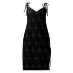 Elegant tie strap dress UK