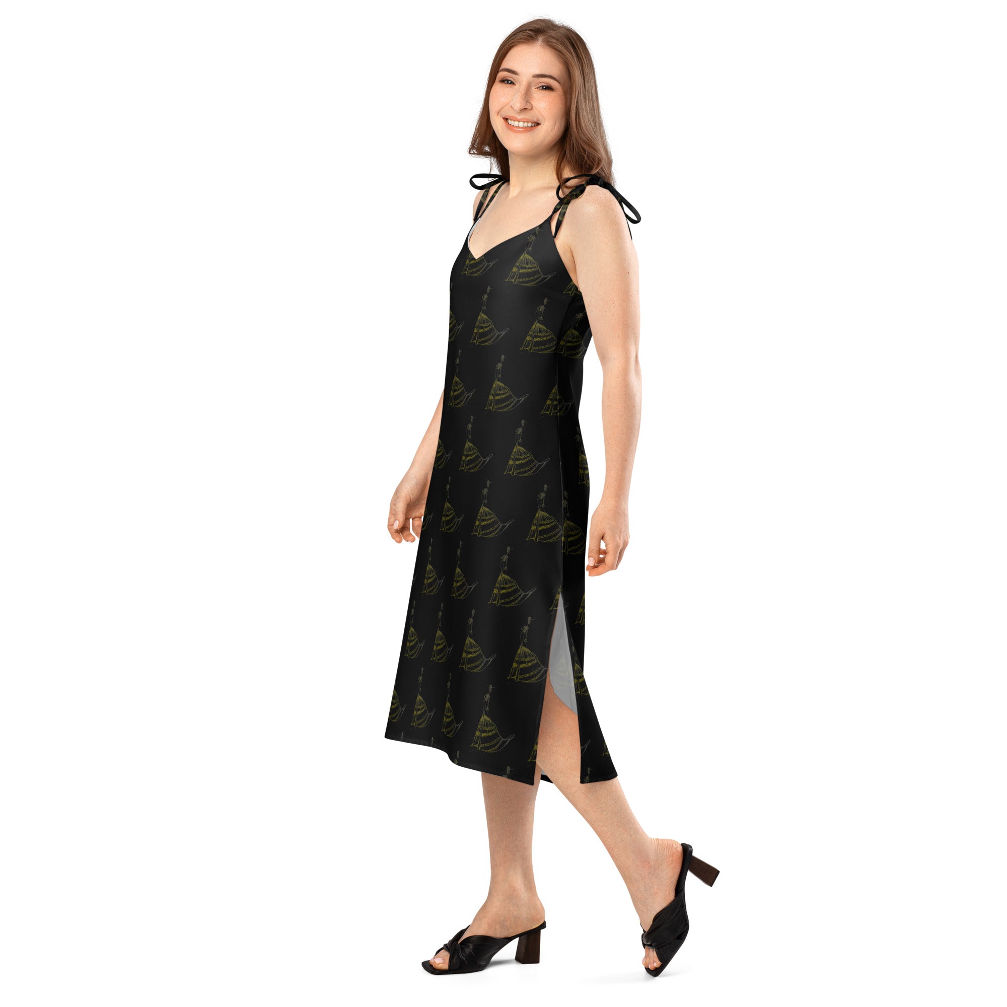 margot midi dress Margot Tie-Strap Midi Dress