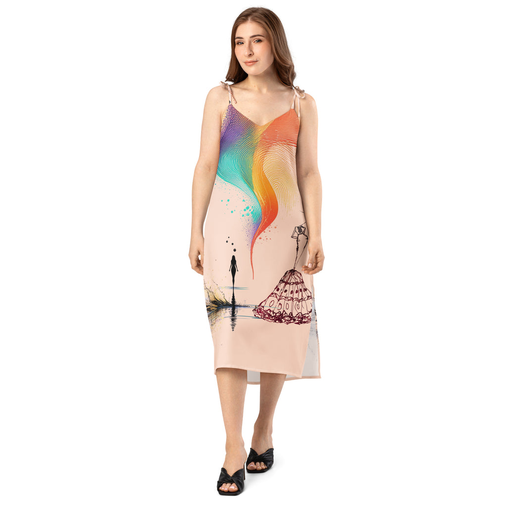 Minimalist elegant midi dress outfit