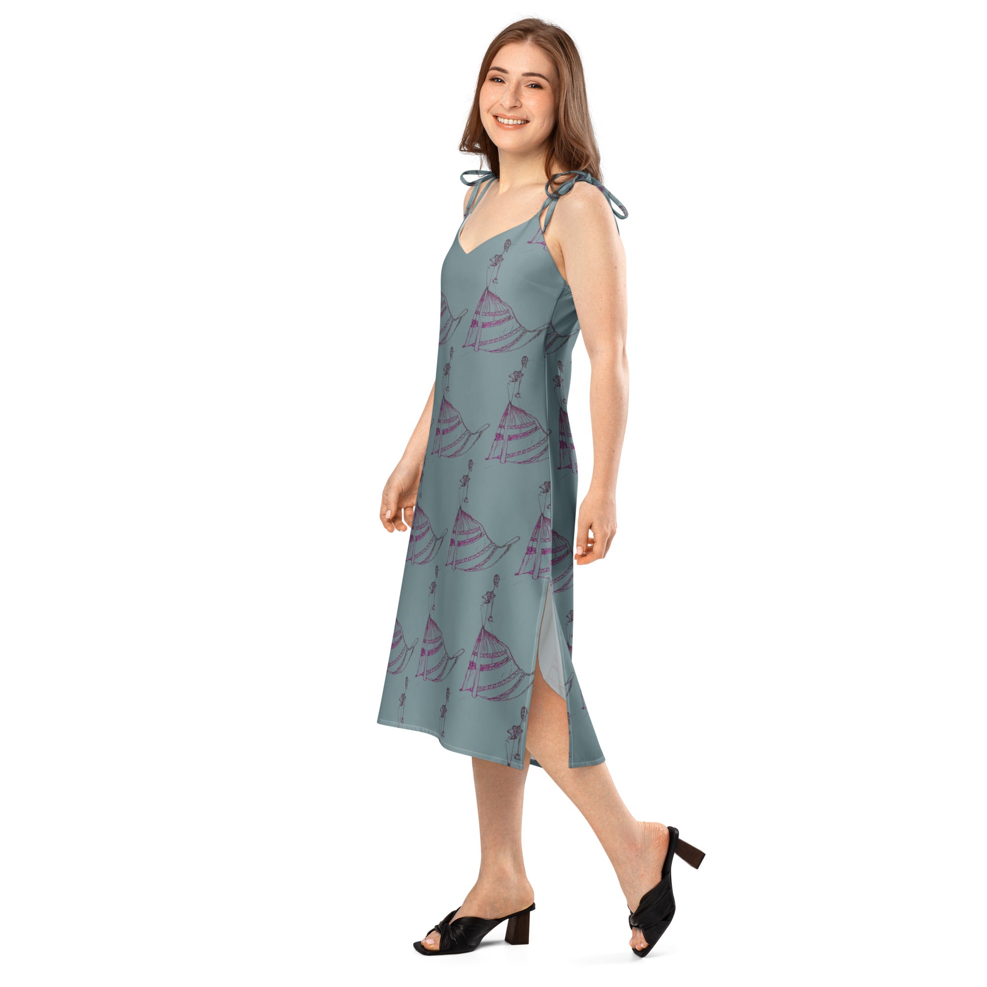 Aurora midi dress side silhouette