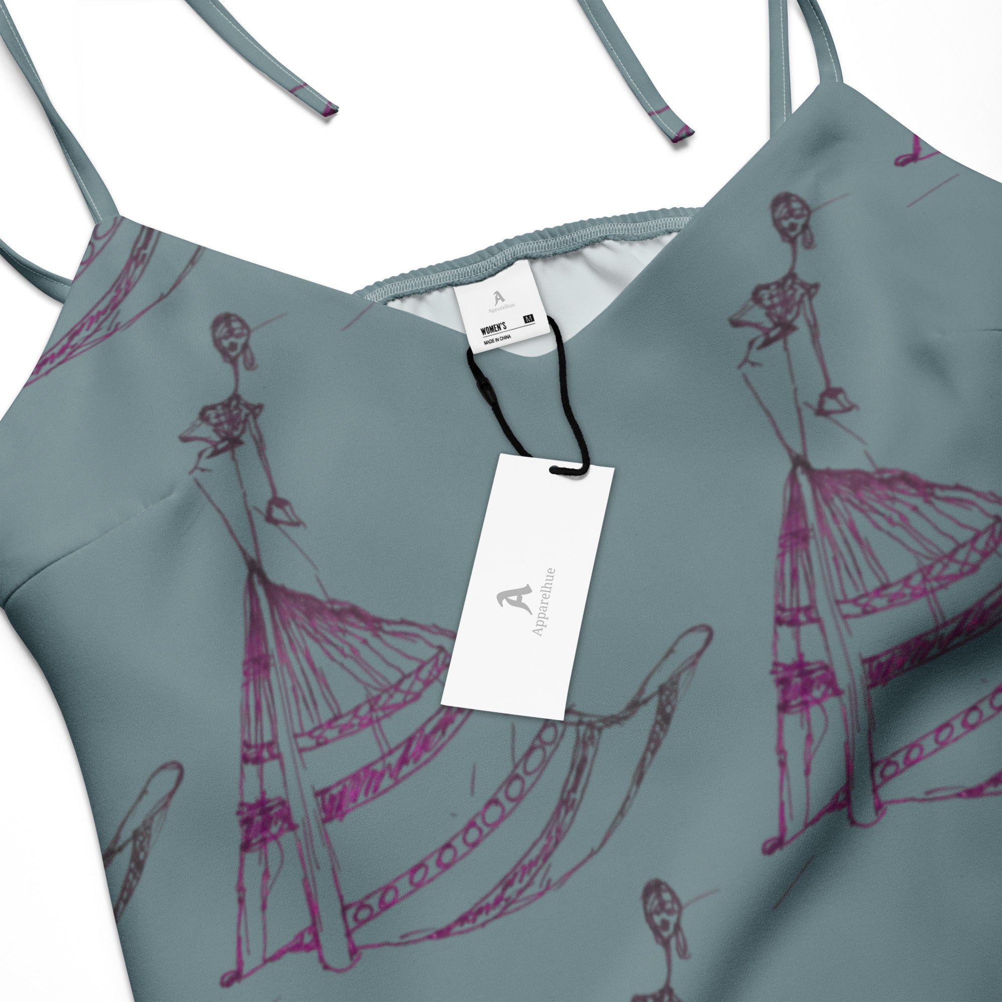 Aurora dress adjustable strap detail