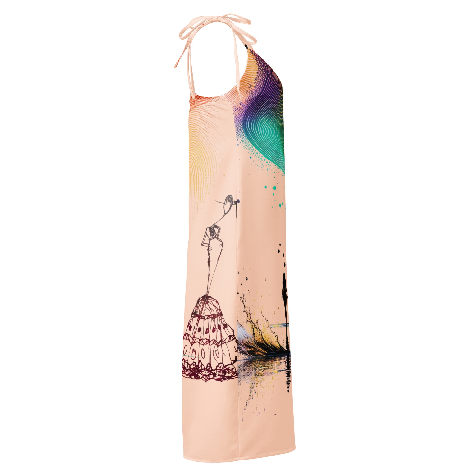 Women’s occasion dress side profile