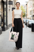 French Bulldog Floral Tote Bag