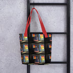 Close-up of the reinforced stitching and high-quality fabric on an Apparelhue artistic shoulder bag.