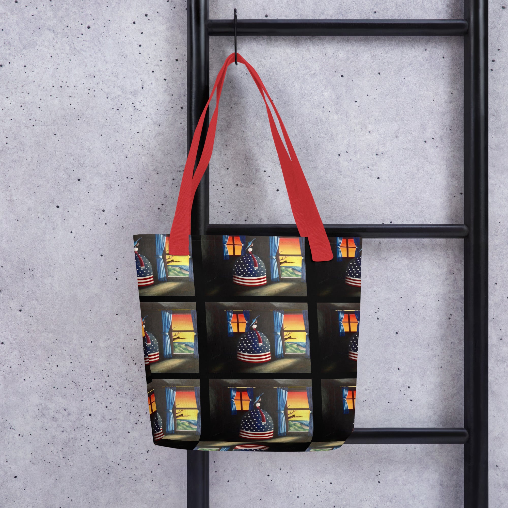 Close-up of the reinforced stitching and high-quality fabric on an Apparelhue artistic shoulder bag.