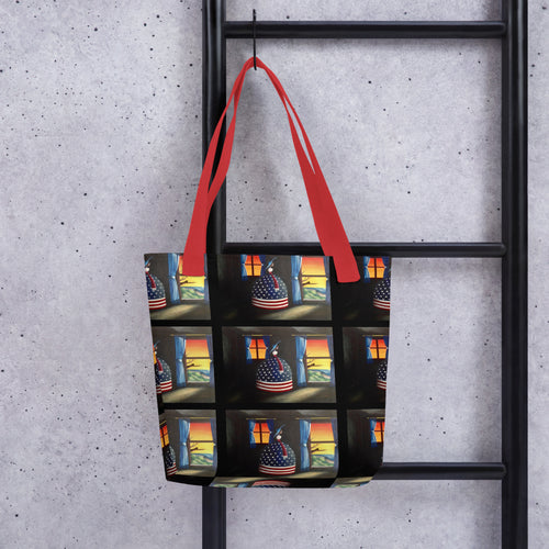 Close-up of the reinforced stitching and high-quality fabric on an Apparelhue artistic shoulder bag.