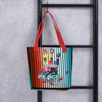 Minimalist We Come In Peace Graphic Tote - Sustainable Reusable Shopping Bag