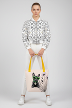 French Bulldog Floral Tote Bag