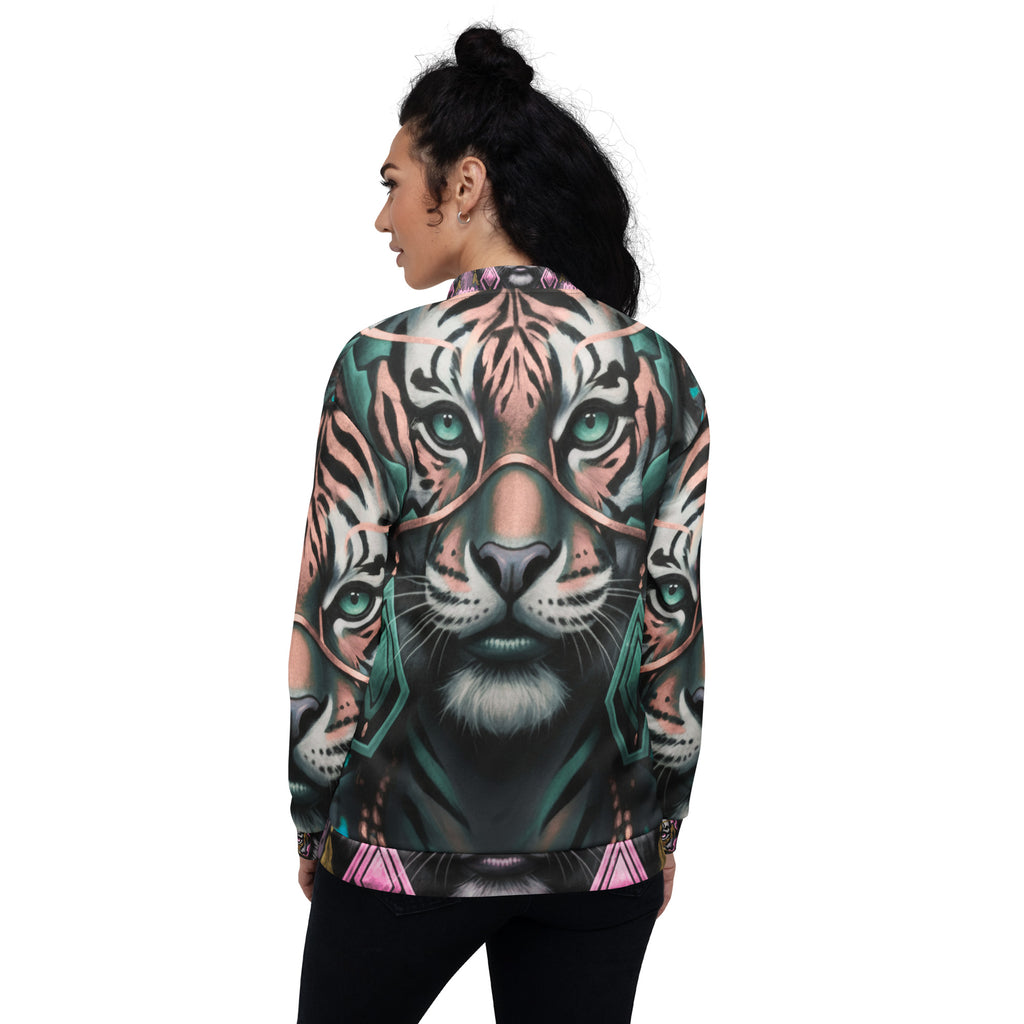 Edgy aesthetic tiger jacket for city style