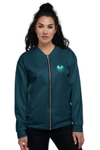 Motivational text banner on owl bomber jacket graphic design
