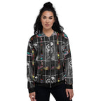 Artistic print bomber jacket