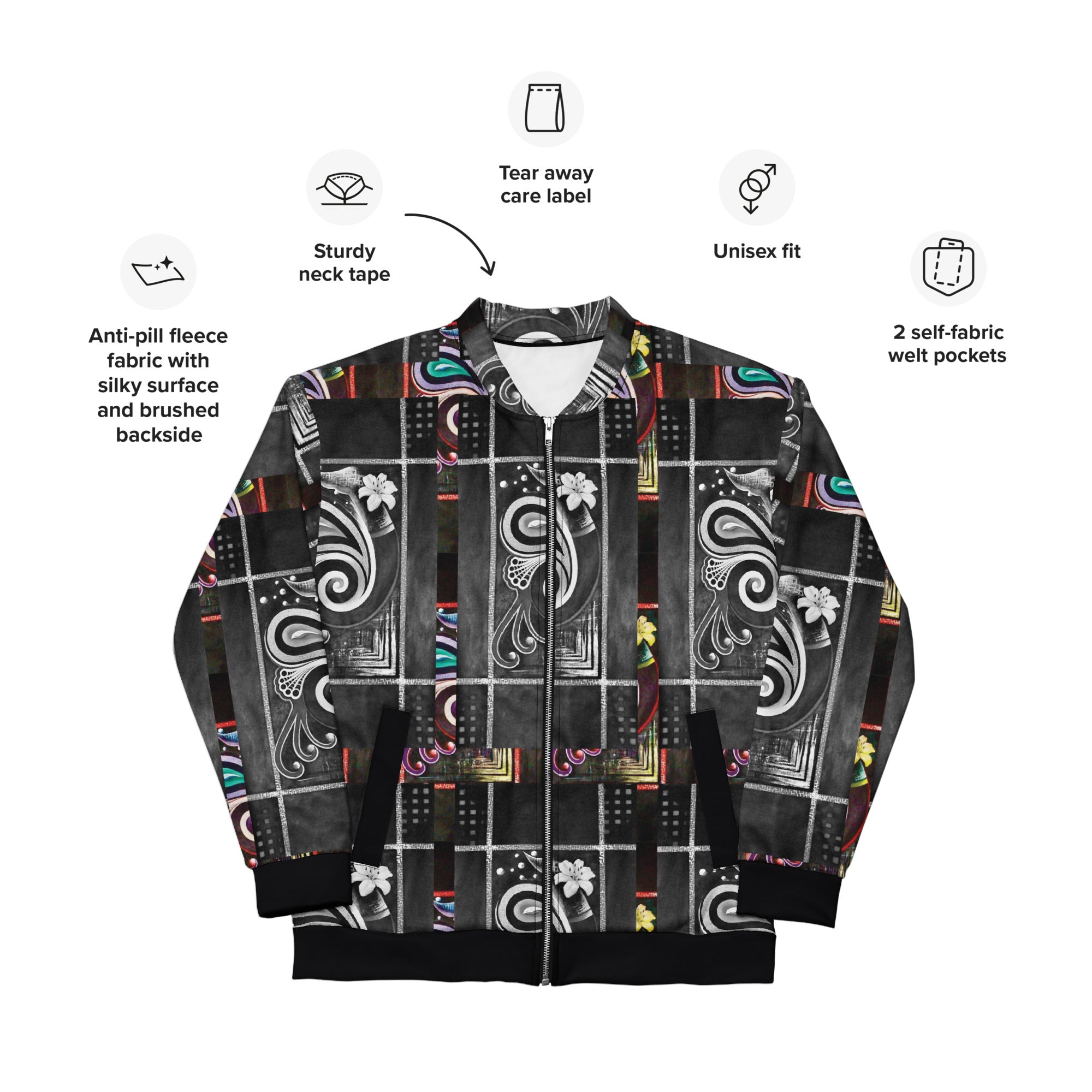 Dark romantic floral jacket