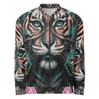 Aesthetic trendy artistic tiger jacket front view