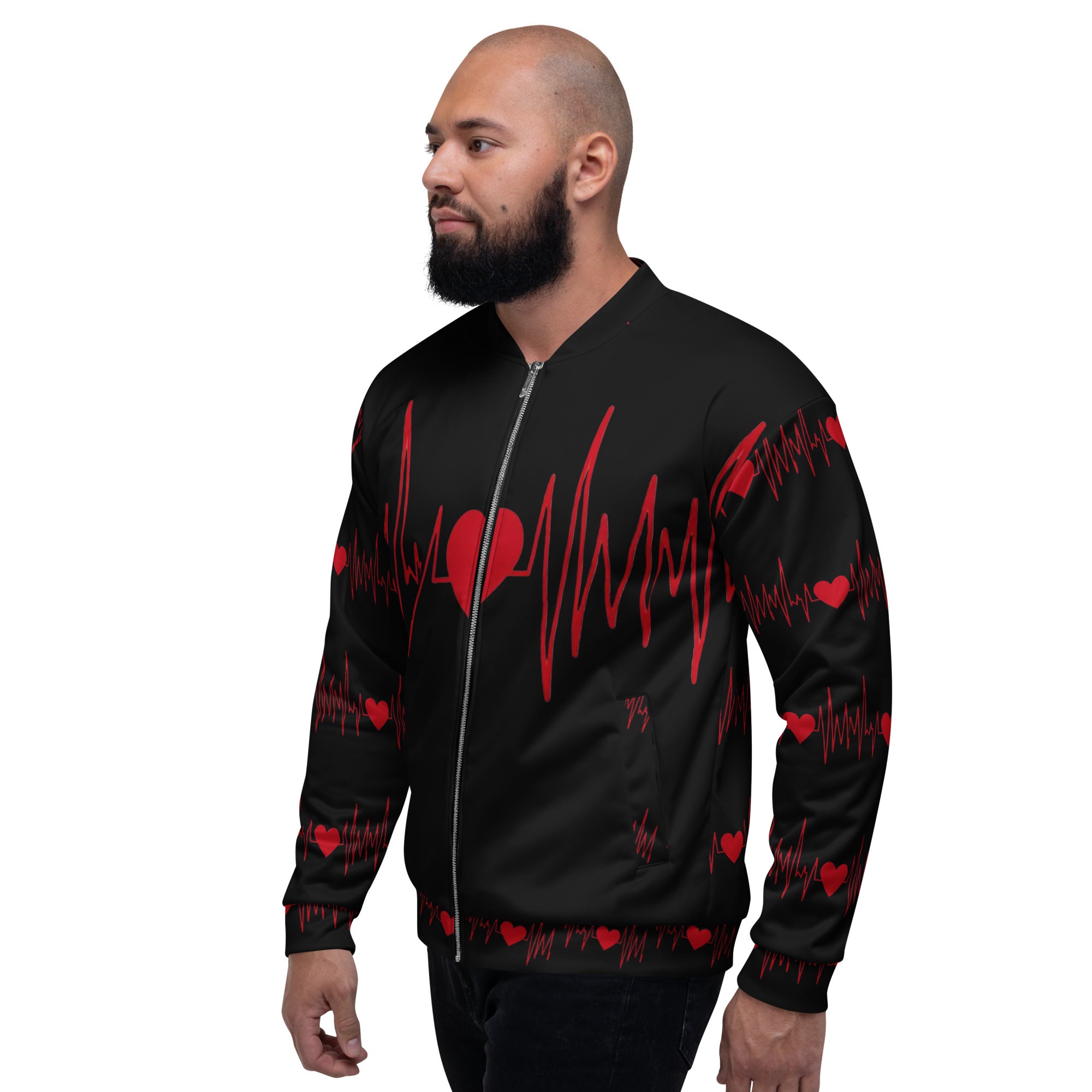 Apparelhue streetwear essential showing a red pulse wave and heart graphics.