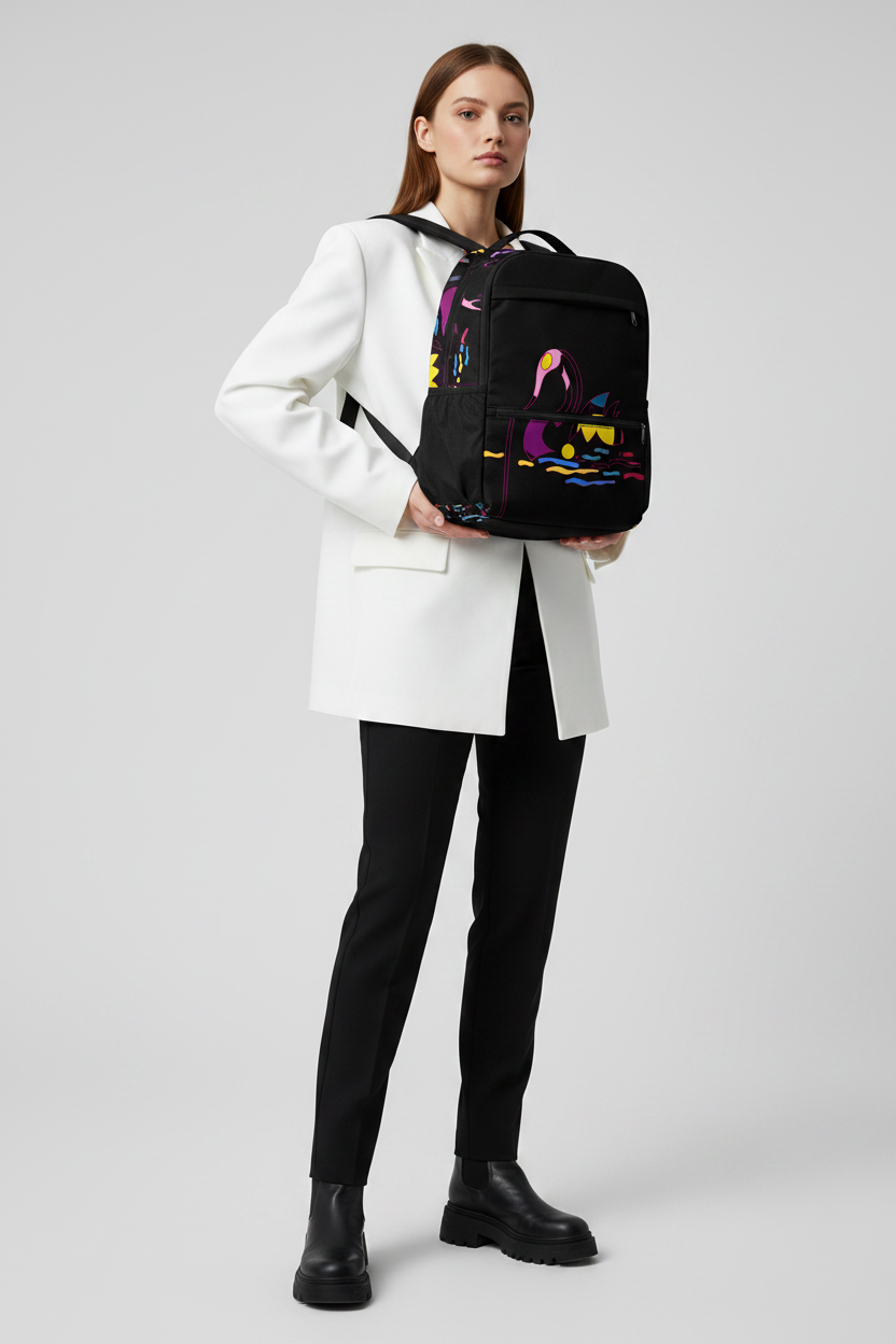 Swan Illustration Utility Backpack