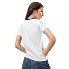 Creative fashion tee with dynamic color movement and conceptual design