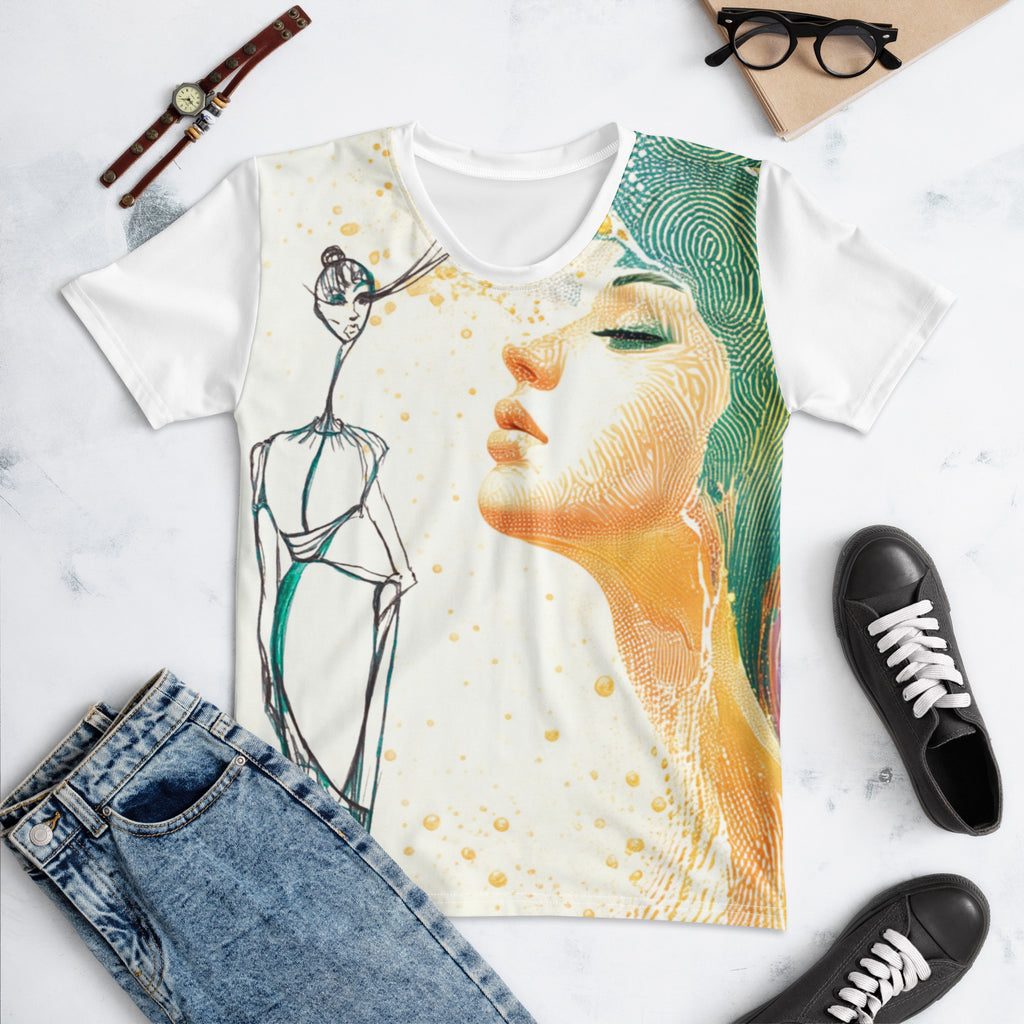 Soft cotton artistic graphic tee