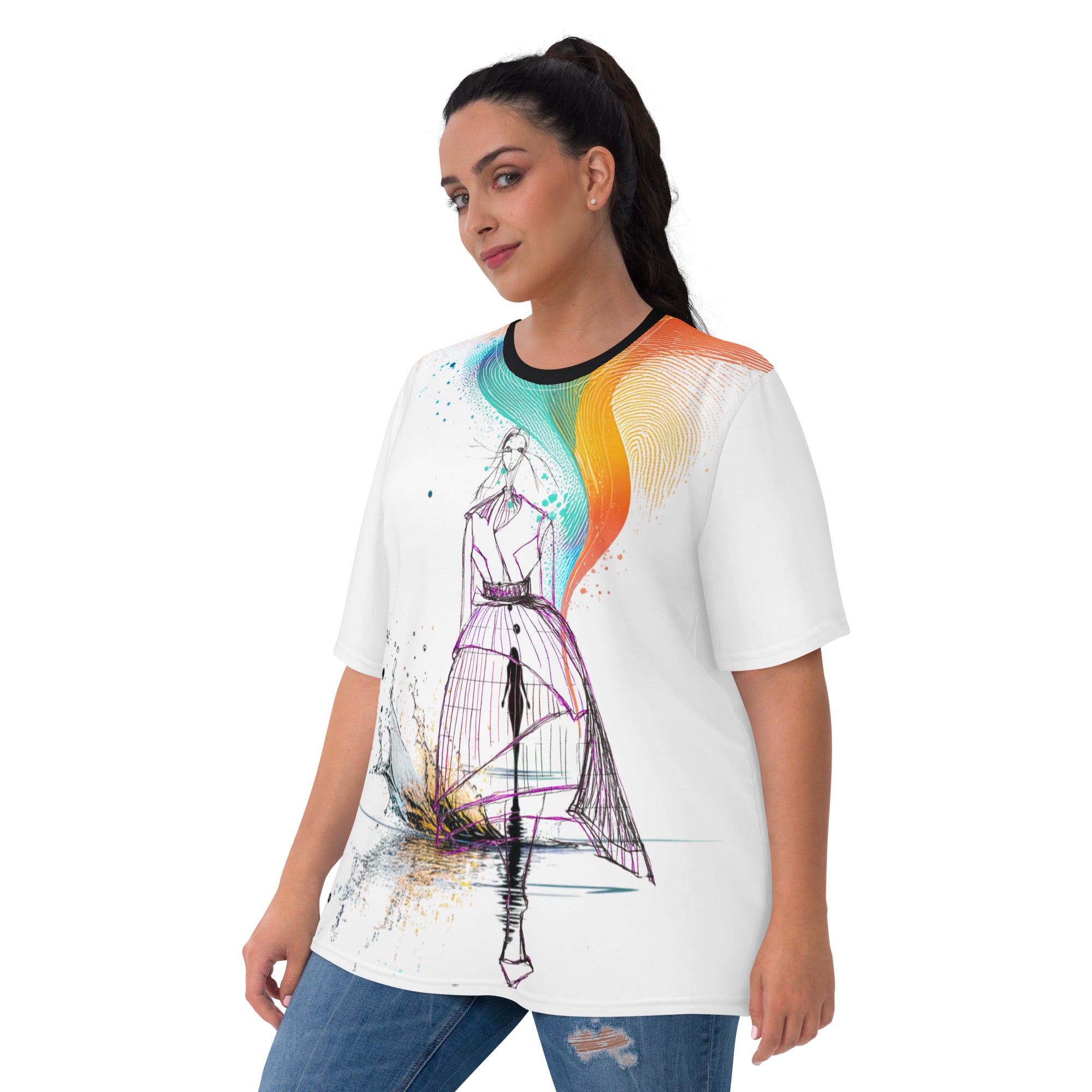 Apparelhue graphic tee with bold expressive artwork and freedom inspired design