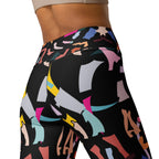 Unique colourful abstract pattern yoga leggings women