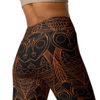 Owl printed yoga leggings high stretch comfort for women – breathable and flexible activewear.