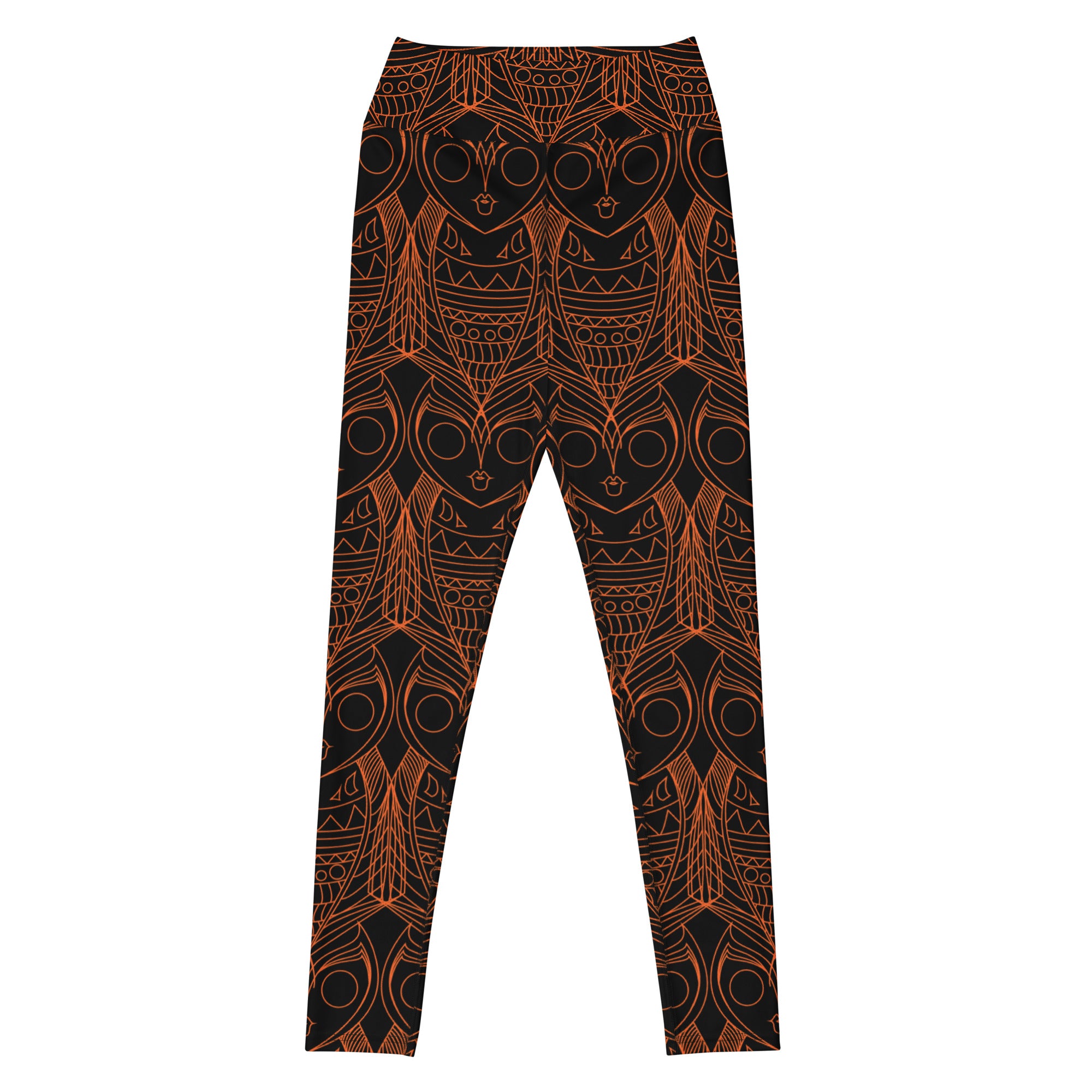 Owl motif yoga pants women’s fitness leggings side view – cute design perfect for yoga or gym.