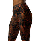 Artistic owl graphic yoga leggings in motion stretch – comfortable activewear for workout and daily wear.