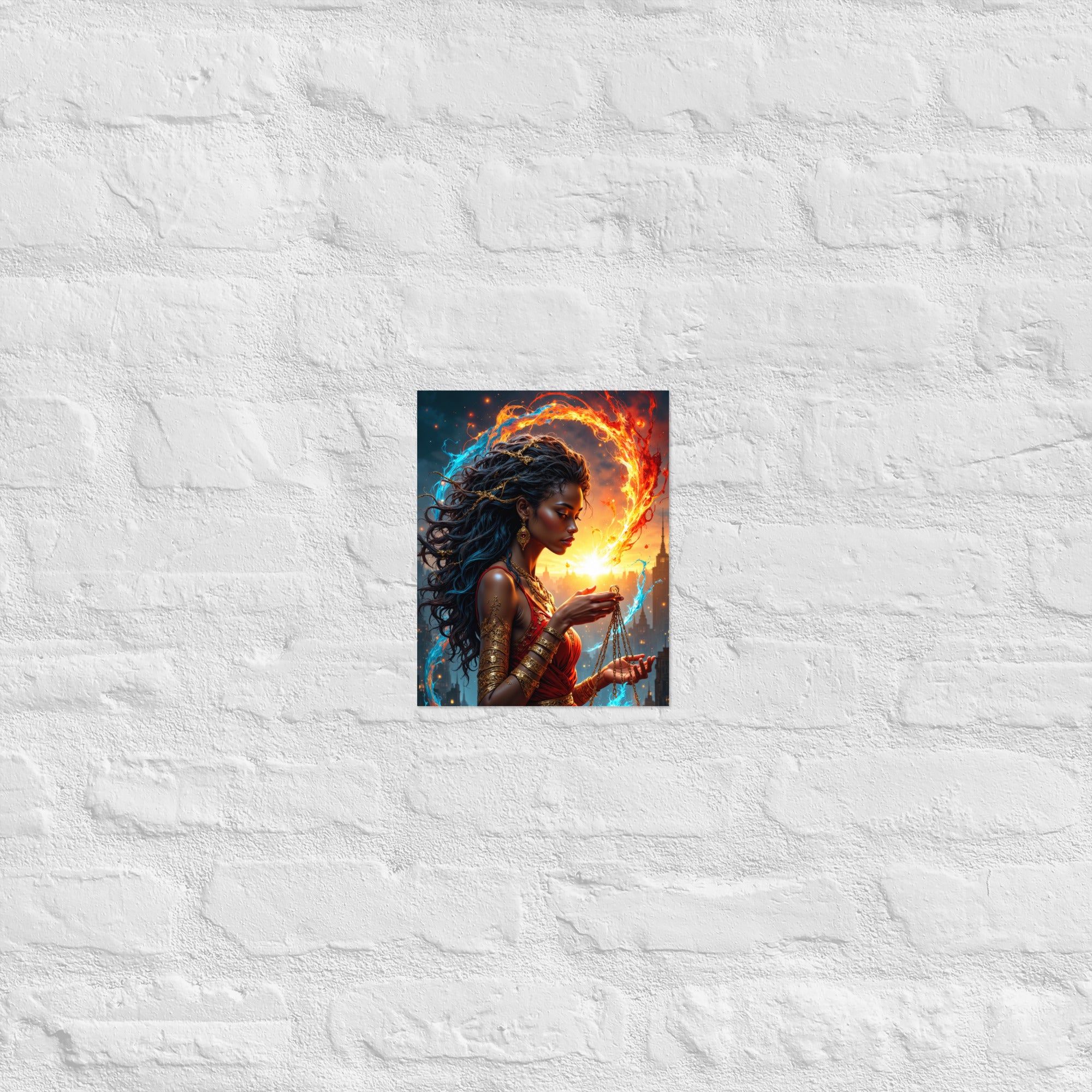 High-quality fantasy art for office wall decor.