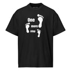 Model wearing Apparel Hue Art motivational shirt during a morning run.
