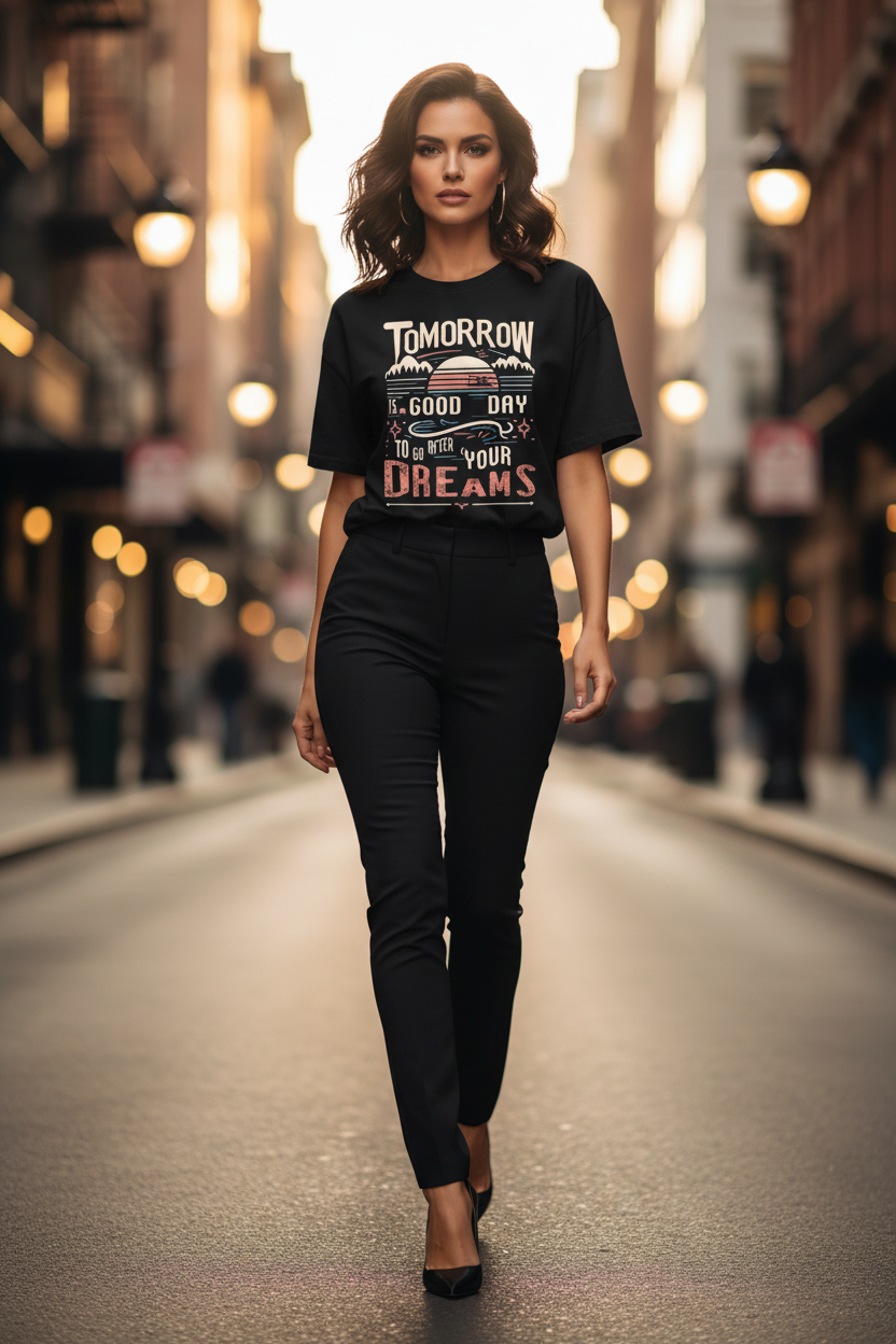 Dream Big Motivational Oversized T-shirt