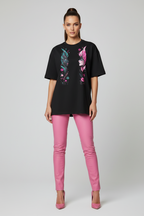 Unisex Floral Portrait Oversized T-shirt