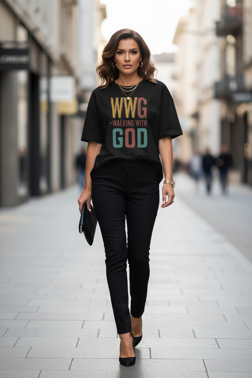 Walking With God Oversized T-shirt